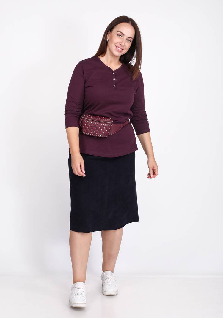 Лонгслив с округлым вырезом на кнопках шир.  750, рис. 7