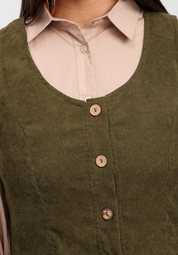 Сарафан из вельвета на пуговицах шир.  580, рис. 5