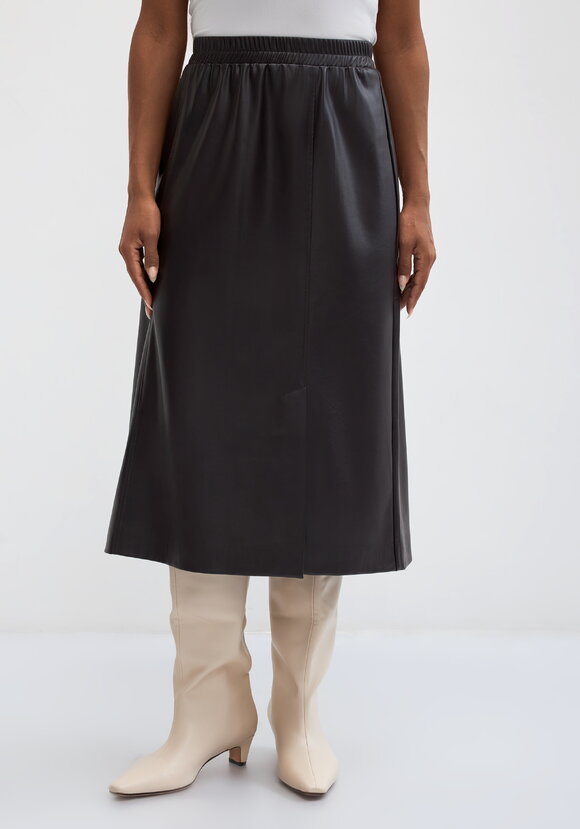 Юбка из экокожи Марина шир.  580, рис. 4