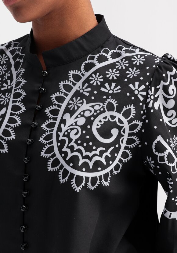 Блуза с этническим принтом шир.  580, рис. 6