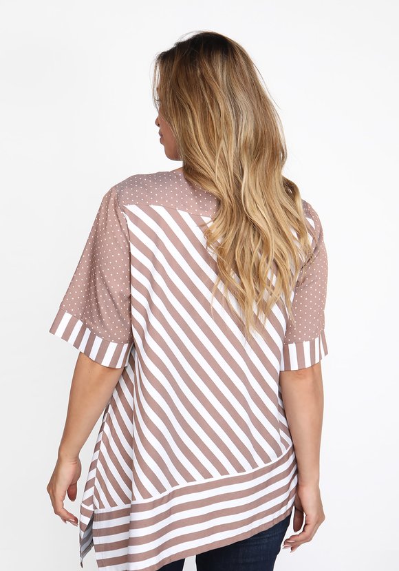 Туника из двух видов принтованной ткани шир.  580, рис. 6