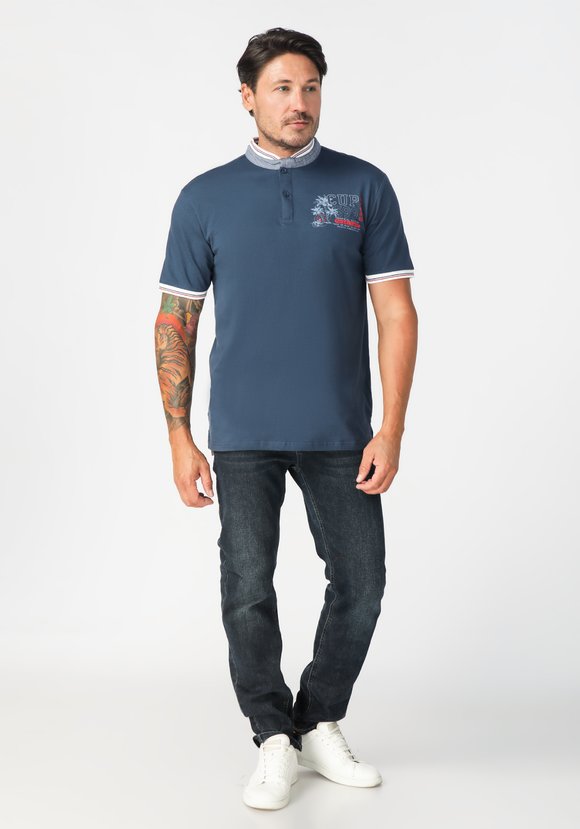 Трикотажная рубашка-поло из хлопкаГильберт шир.  580, рис. 3