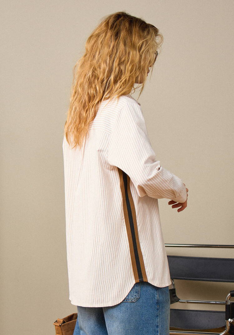 Рубашка в полоску с боковым лампасом шир.  750, рис. 8