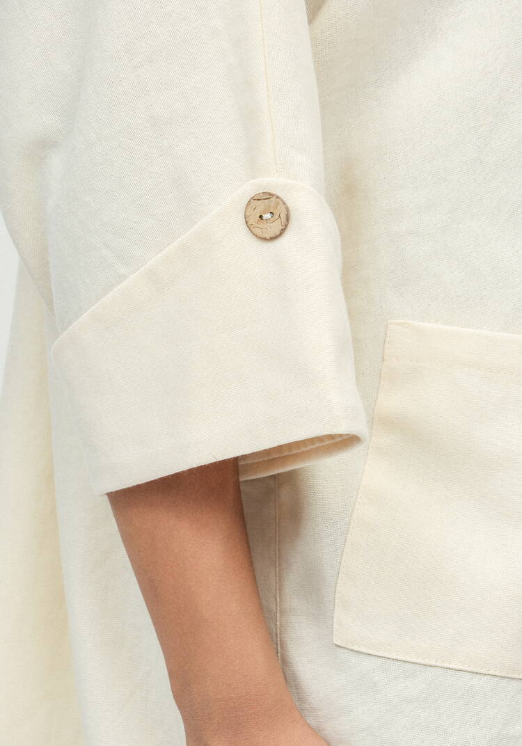 Блуза льняная с рукавами кимоно шир.  750, рис. 5