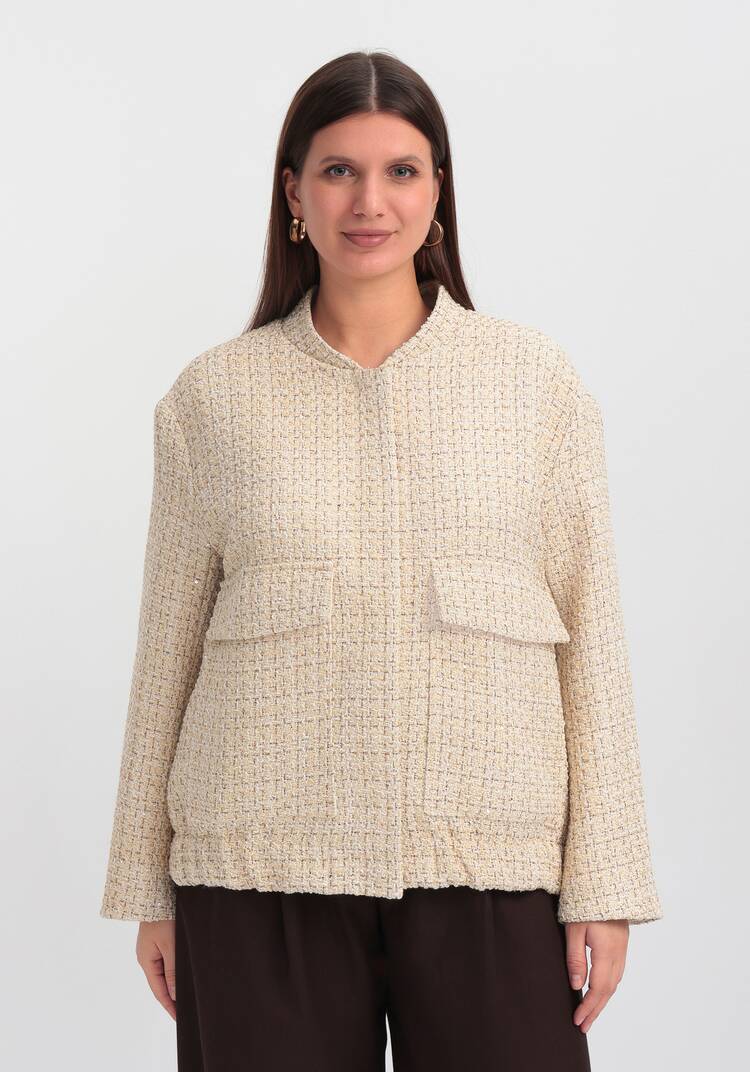 Твидовый бомбер шир.  750, рис. 4