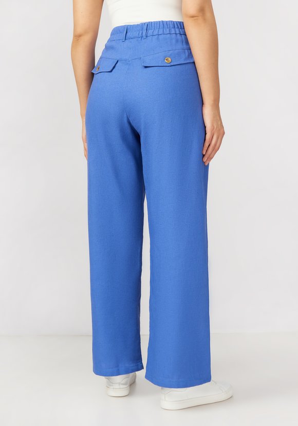 Брюки палаццо из льняной ткани шир.  580, рис. 20