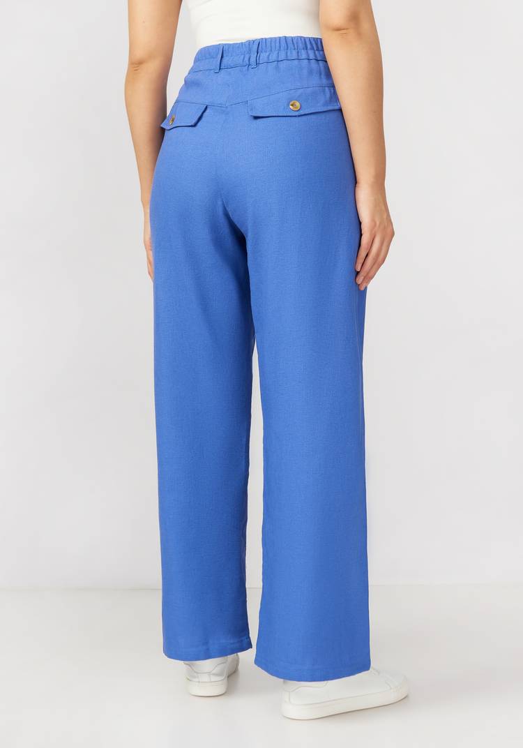 Брюки палаццо из льняной ткани шир.  750, рис. 20