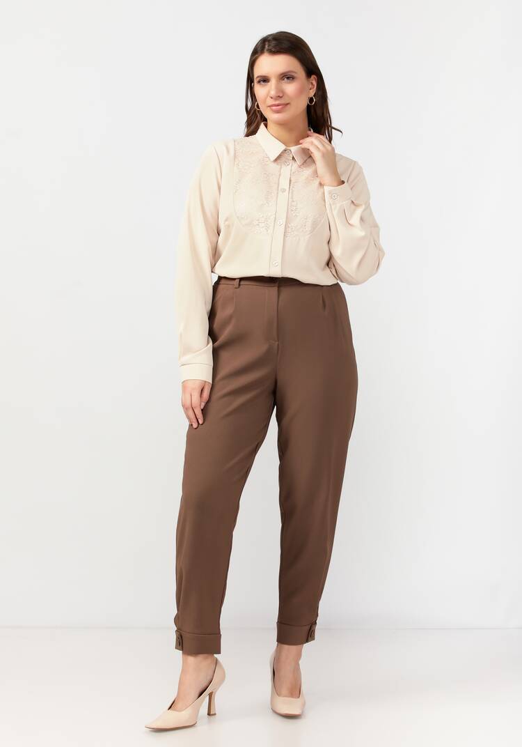 Блуза прямого силуэта с гипюровой вставкой шир.  750, рис. 18