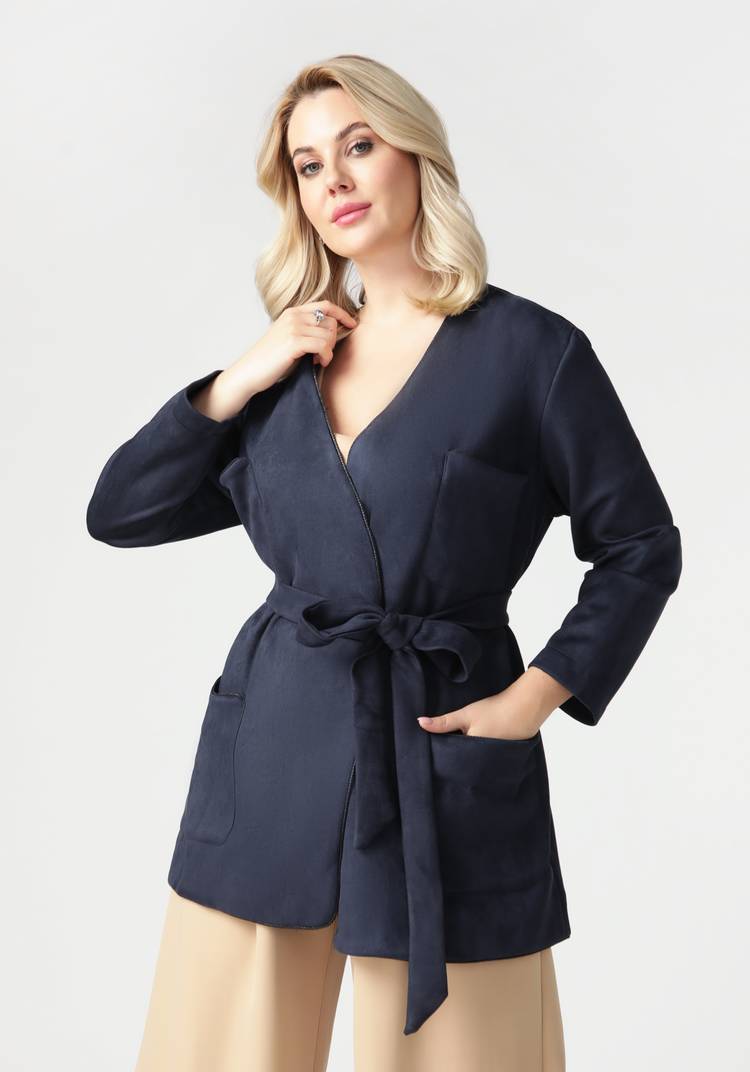 Жакет с карманами из эко-замши шир.  750, рис. 10