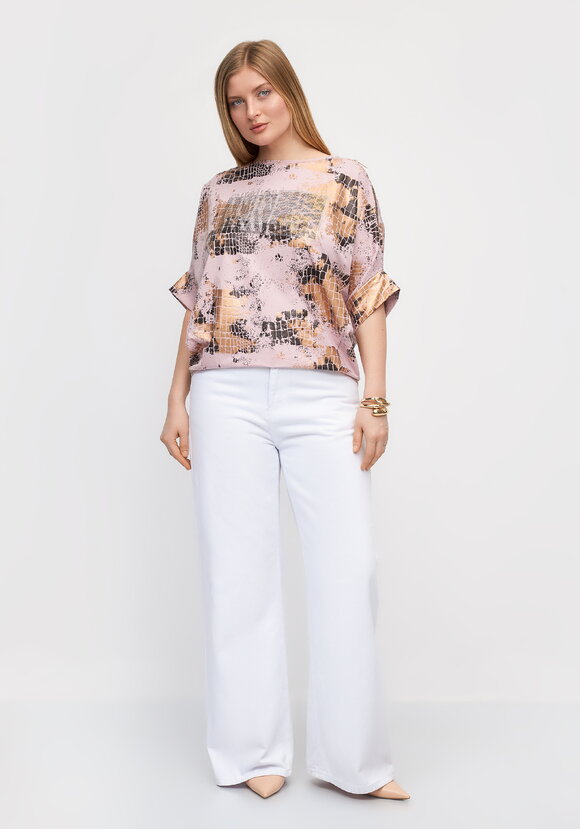 Блуза с блестящим принтом Эльвира шир.  580, рис. 8