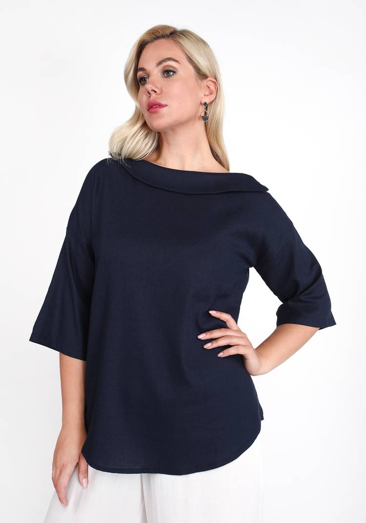 Блуза с декоративным воротом шир.  750, рис. 5