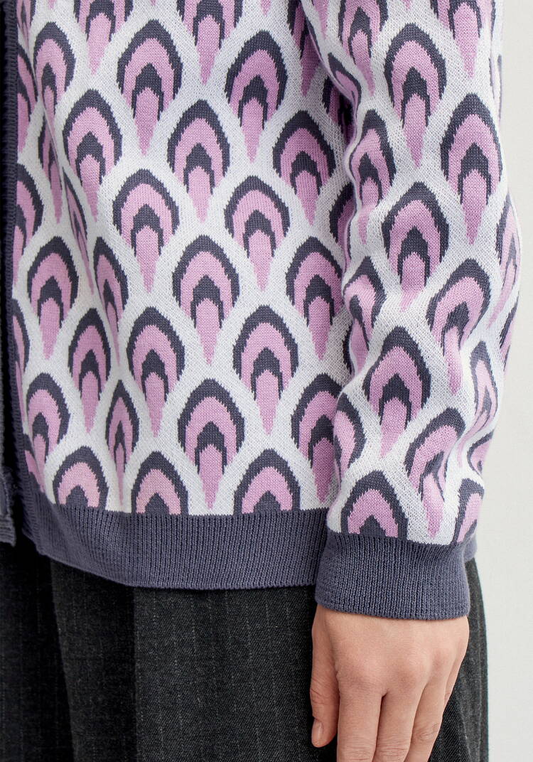 Кардиган с рисунком по стану и рукавам шир.  750, рис. 10