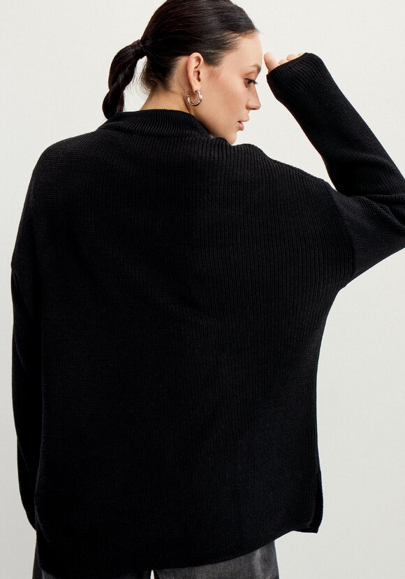 Свитер с высокой горловиной на молнии шир.  580, рис. 10