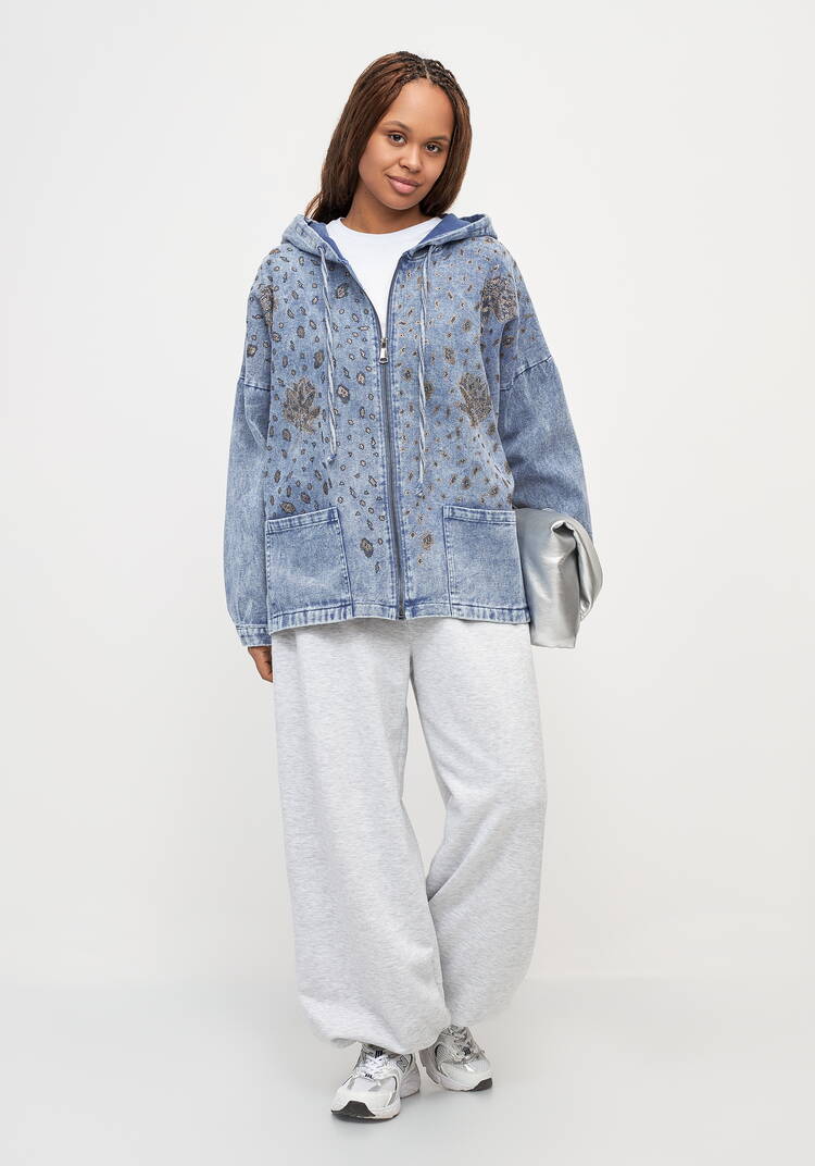 Джинсовая куртка Жемчужины росы шир.  750, рис. 2