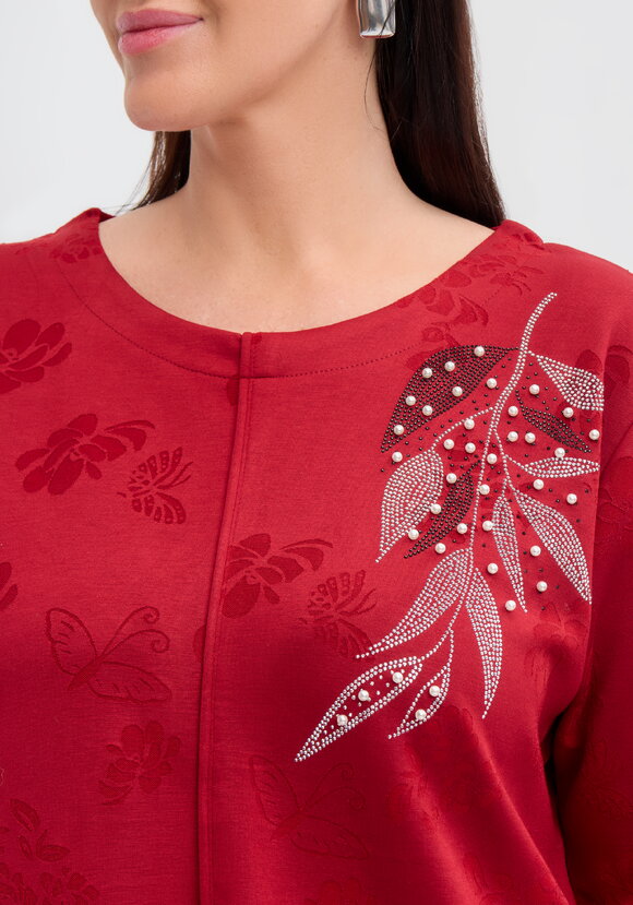 Джемпер с округлым вырезом и принтом шир.  580, рис. 4