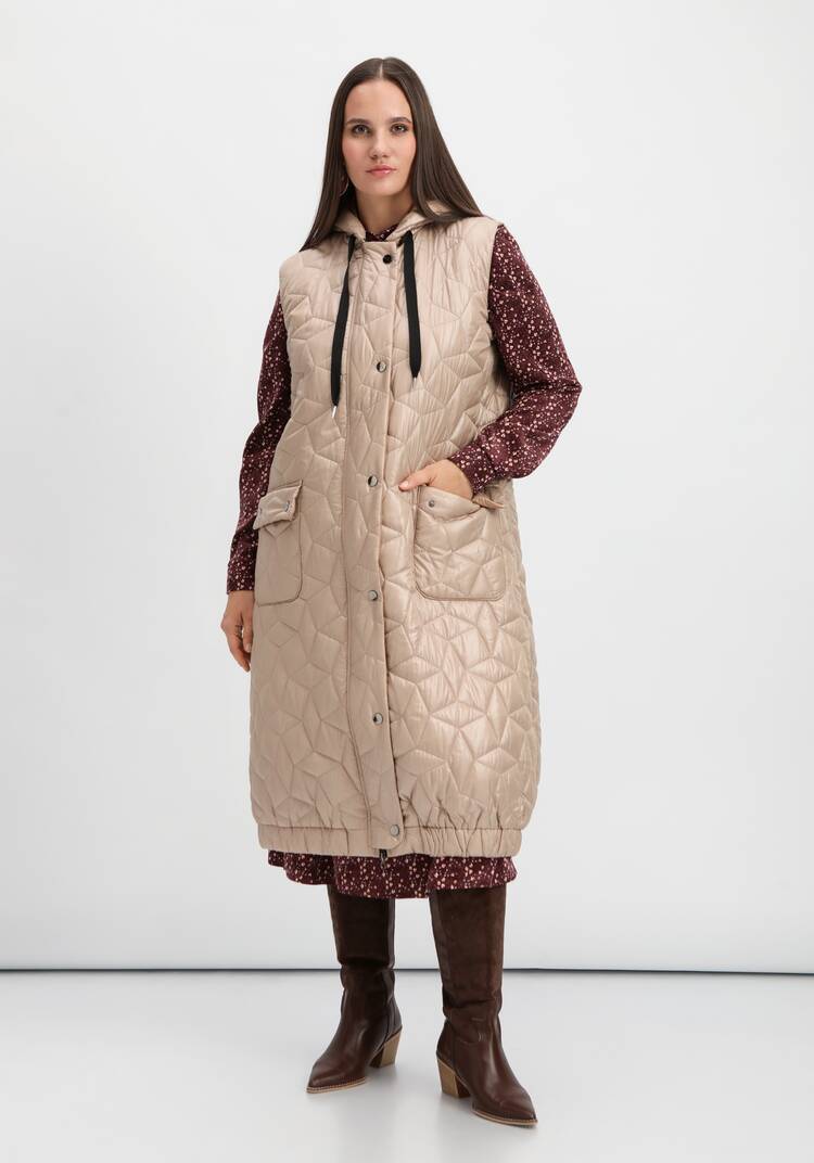 Жилет оверсайз удлинённый с капюшоном шир.  750, рис. 31