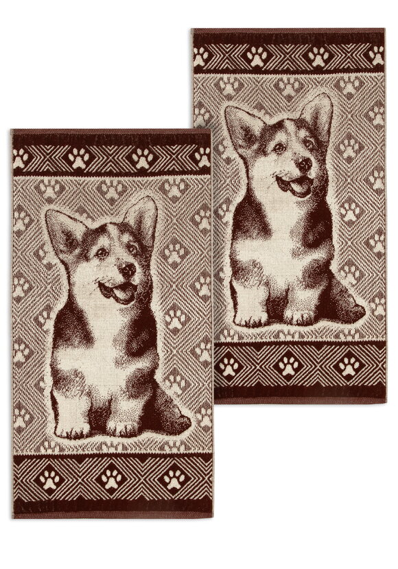 Полотенце махровое Любимая порода, 2 шт шир.  580, рис. 1