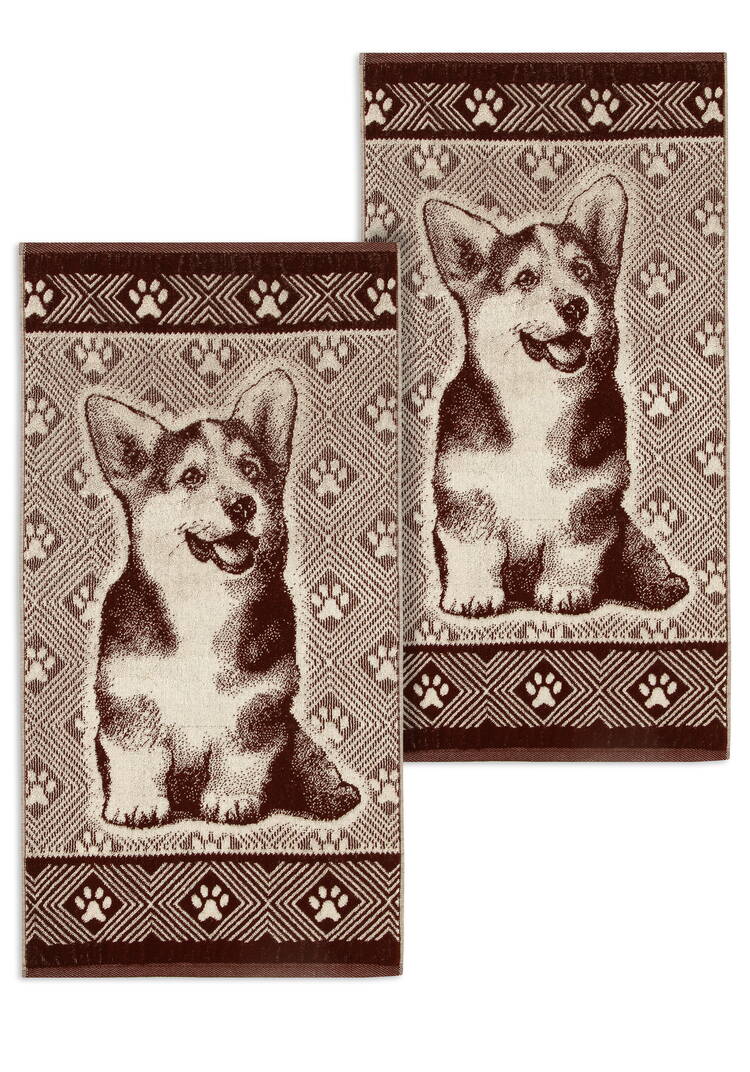 Полотенце махровое Любимая порода, 2 шт шир.  750, рис. 1