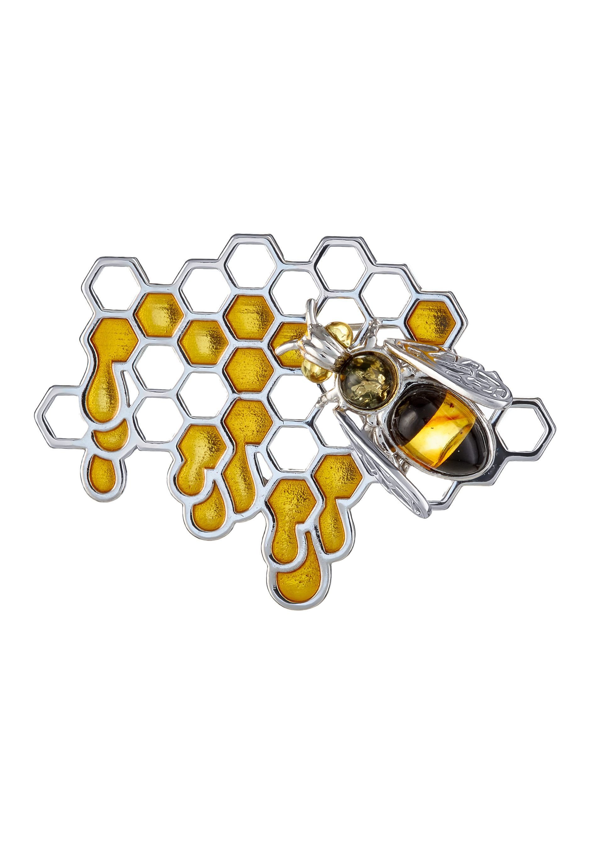 Брошь "Медоносная пчелка" Darvin Jewelry, цвет золочение