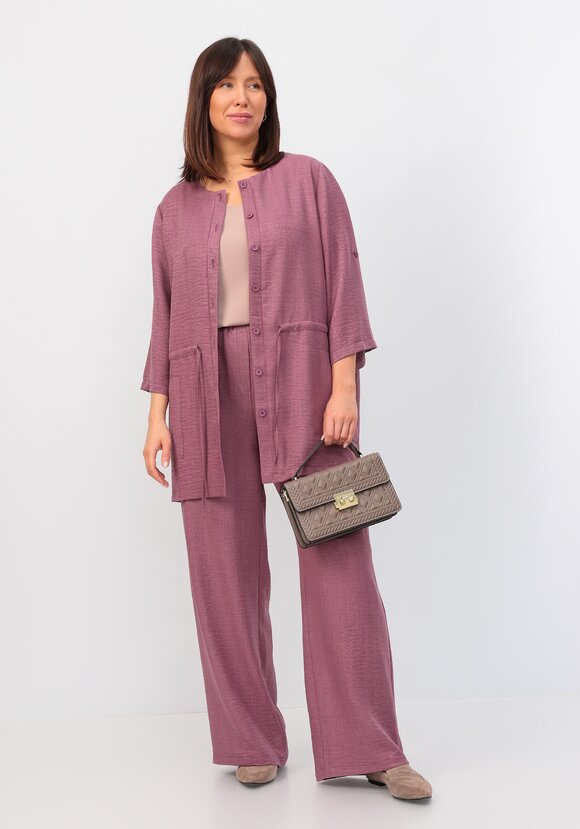 Кардиган на пуговицах с кулиской по талии шир.  580, рис. 28