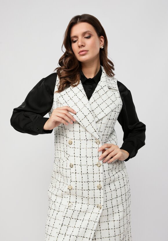 Платье -жилет с английским воротником шир.  580, рис. 8