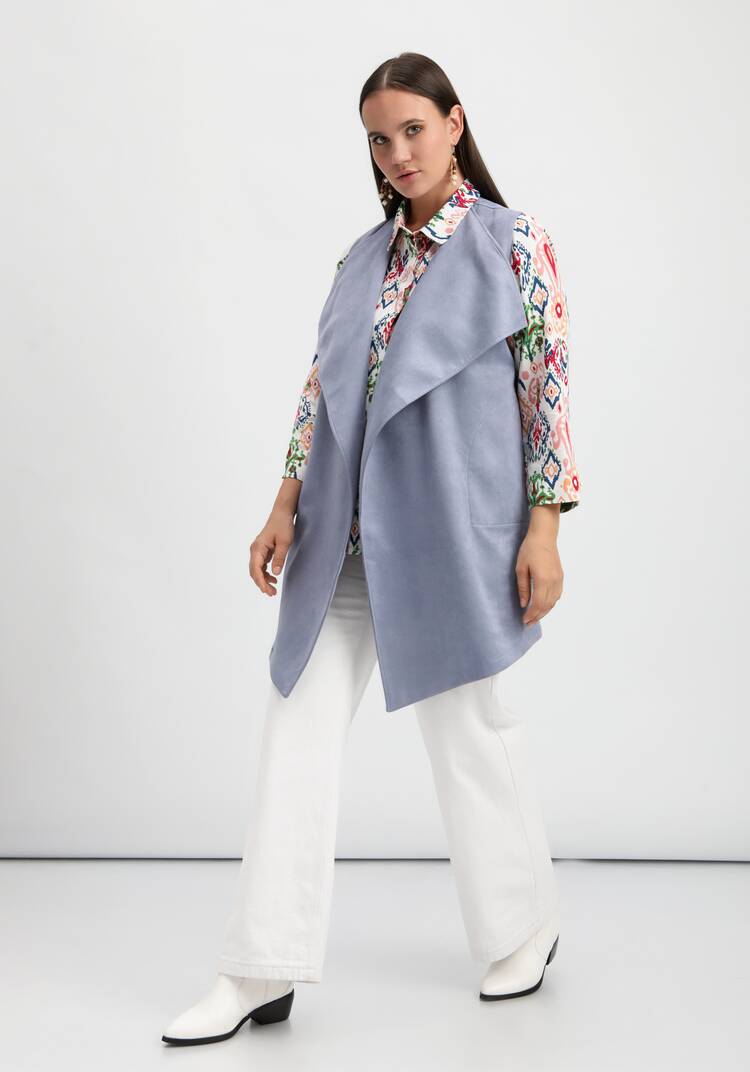 Жилет оверсайз с воротом апаш шир.  750, рис. 19