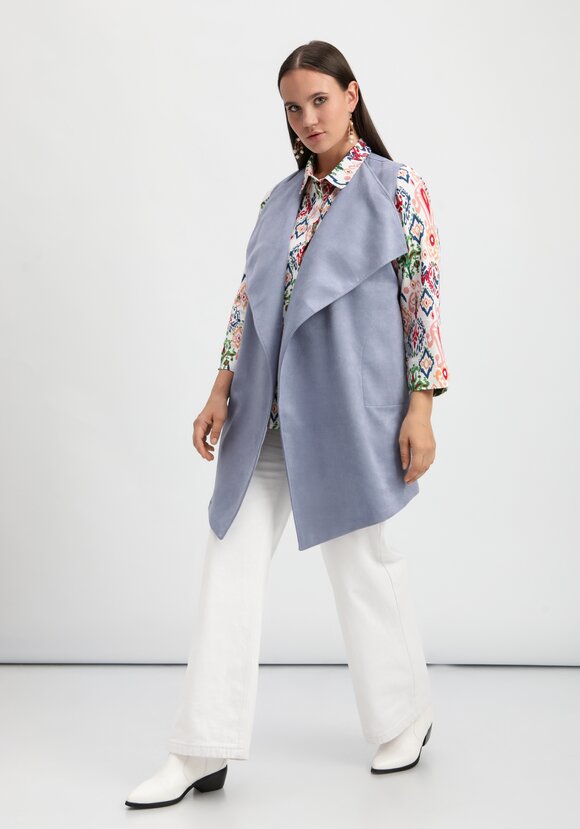 Жилет оверсайз с воротом апаш шир.  580, рис. 19