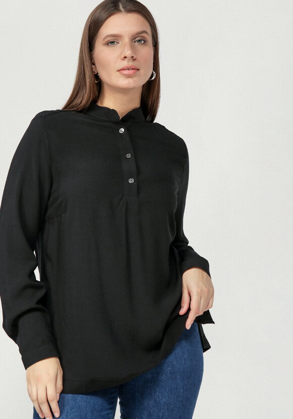 Блуза базовая с планкой на груди шир.  580, рис. 15