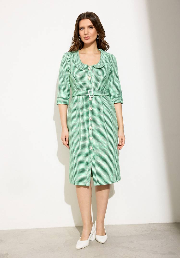 Платье на пуговицах с поясом в комплекте шир.  750, рис. 4