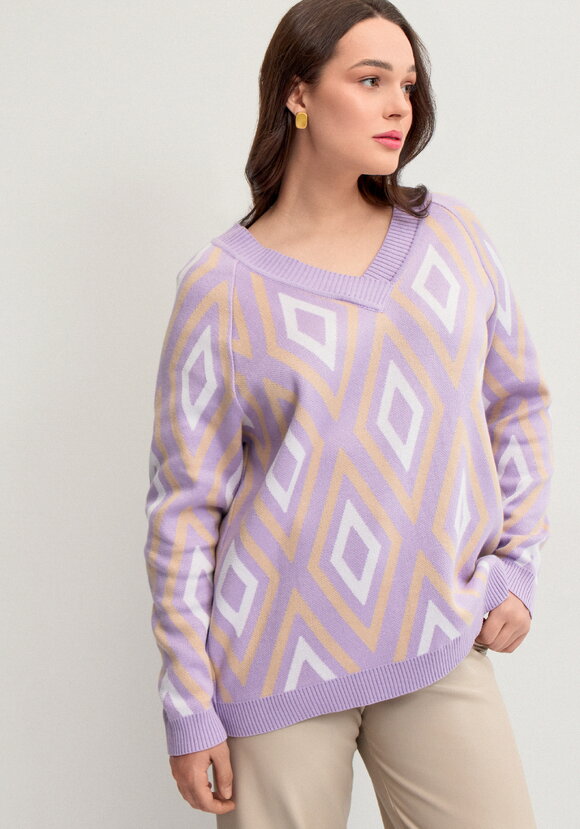 Джемпер с геометрическим рисунком шир.  580, рис. 29