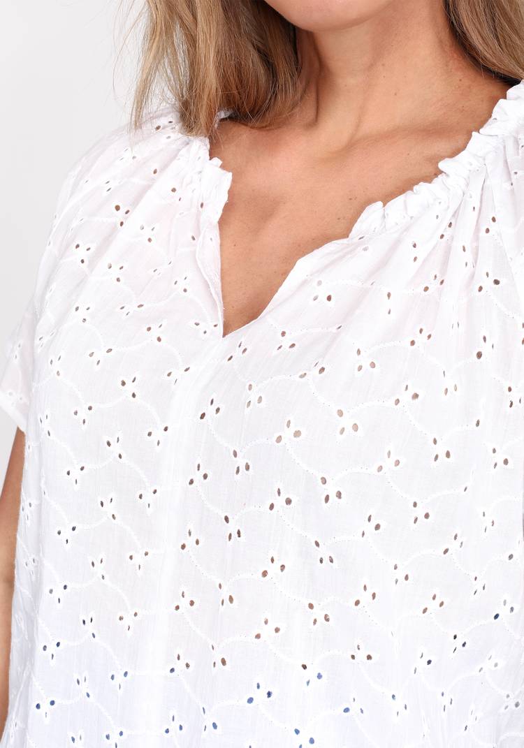 Блуза из шитья с коротким рукавом шир.  750, рис. 8