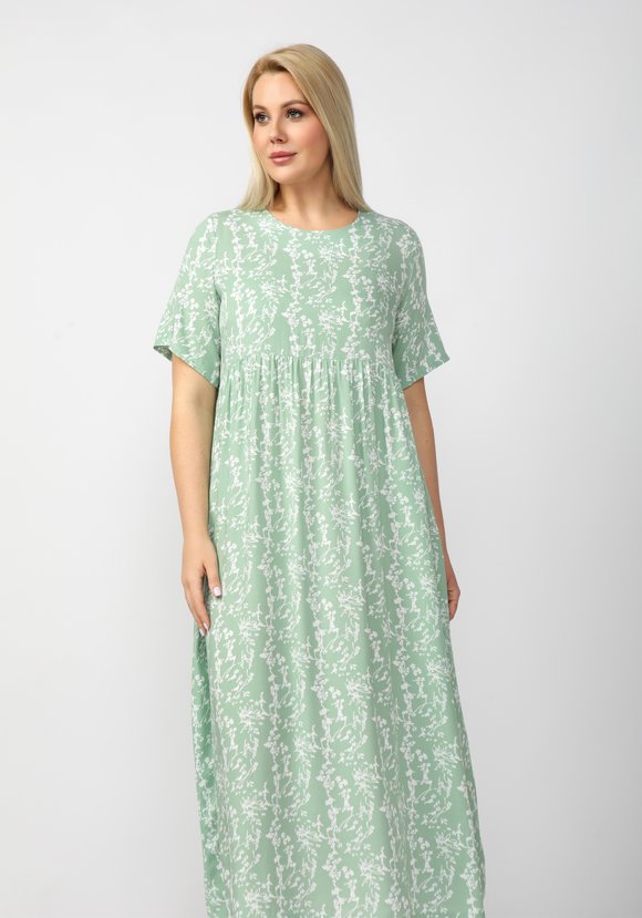 Платье свободного кроя с отрезной кокеткой шир.  580, рис. 17