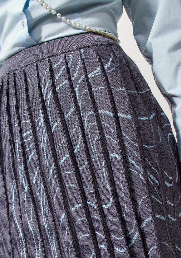 Юбка плиссе с абстрактным рисунком шир.  580, рис. 8
