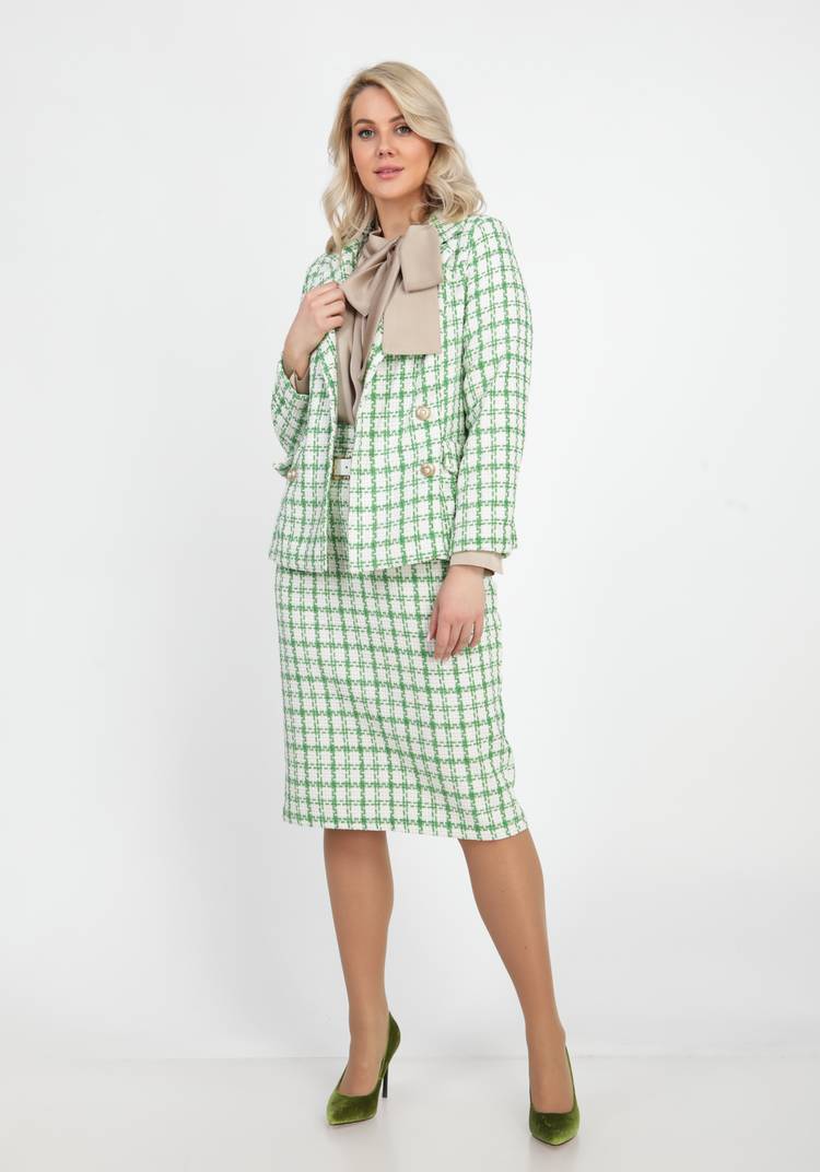 Жакет двубортный с накладными карманами шир.  750, рис. 7