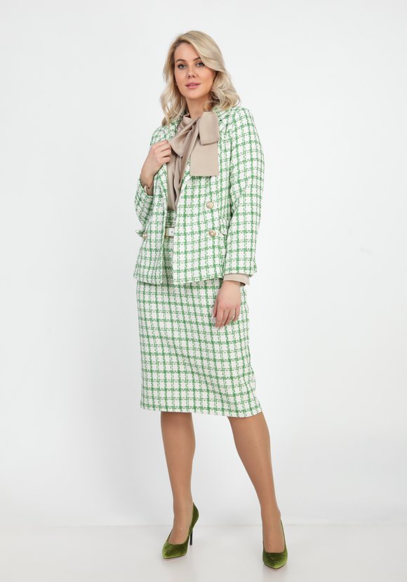 Жакет двубортный с накладными карманами шир.  580, рис. 7