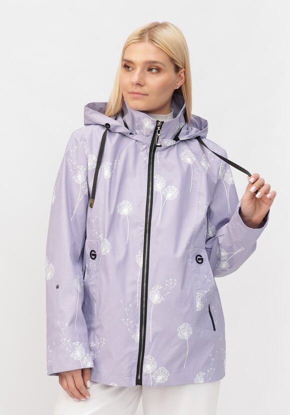 Ветровка с капюшоном на молнии и принтом шир.  580, рис. 1