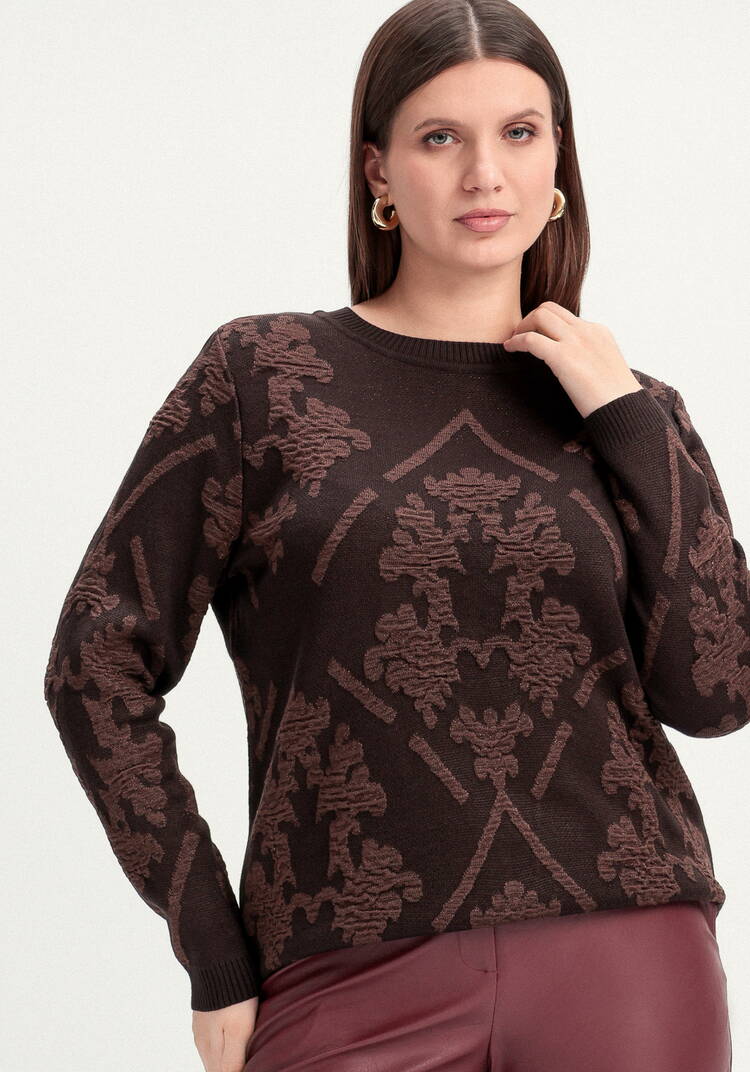 Джемпер с геральдическим орнаментом шир.  750, рис. 8