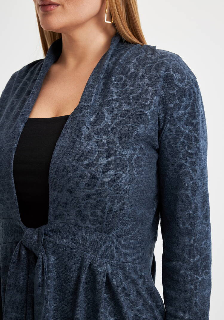 Кардиган с притачным поясом шир.  750, рис. 5