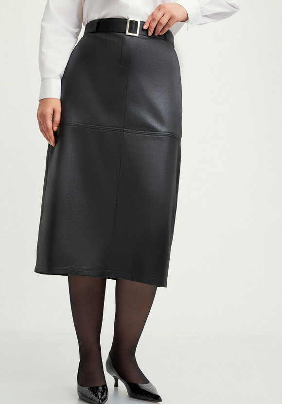 Юбка прямая с декоративными отстрочками шир.  580, рис. 2