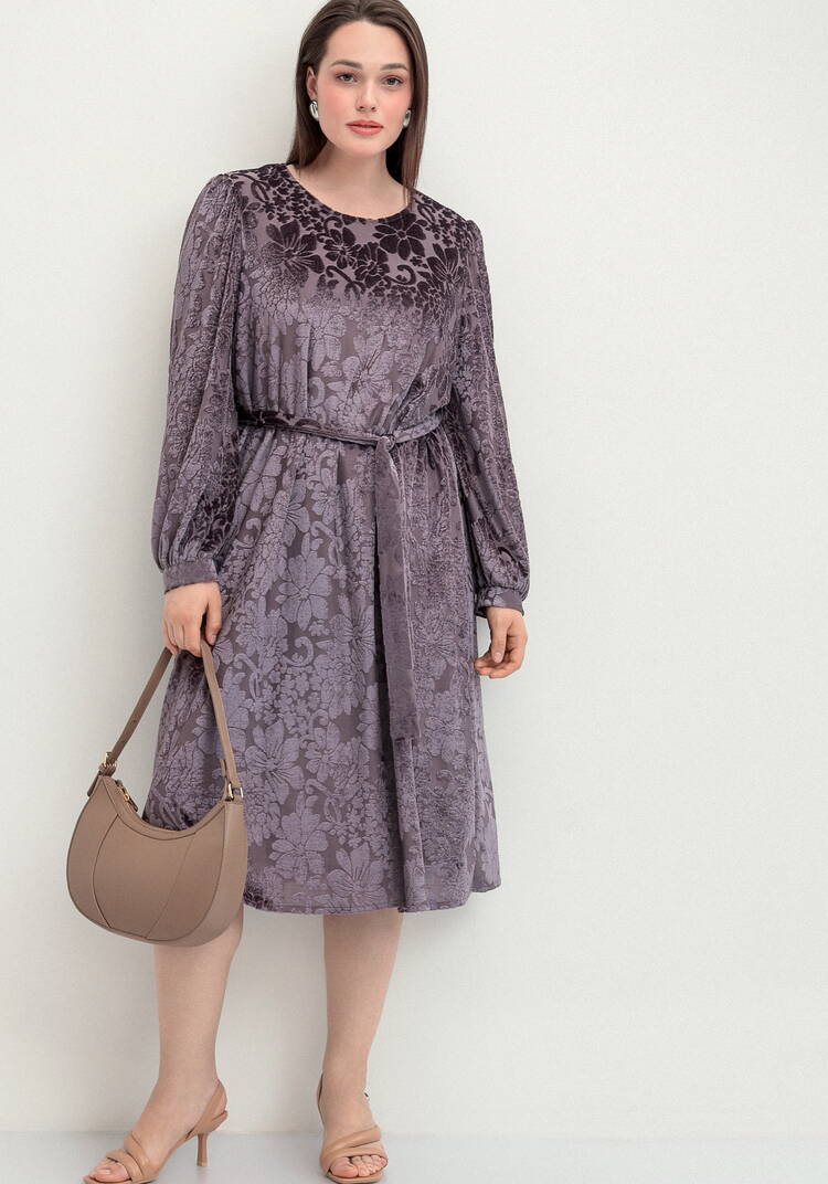 Платье с цветами из бархата шир.  750, рис. 26