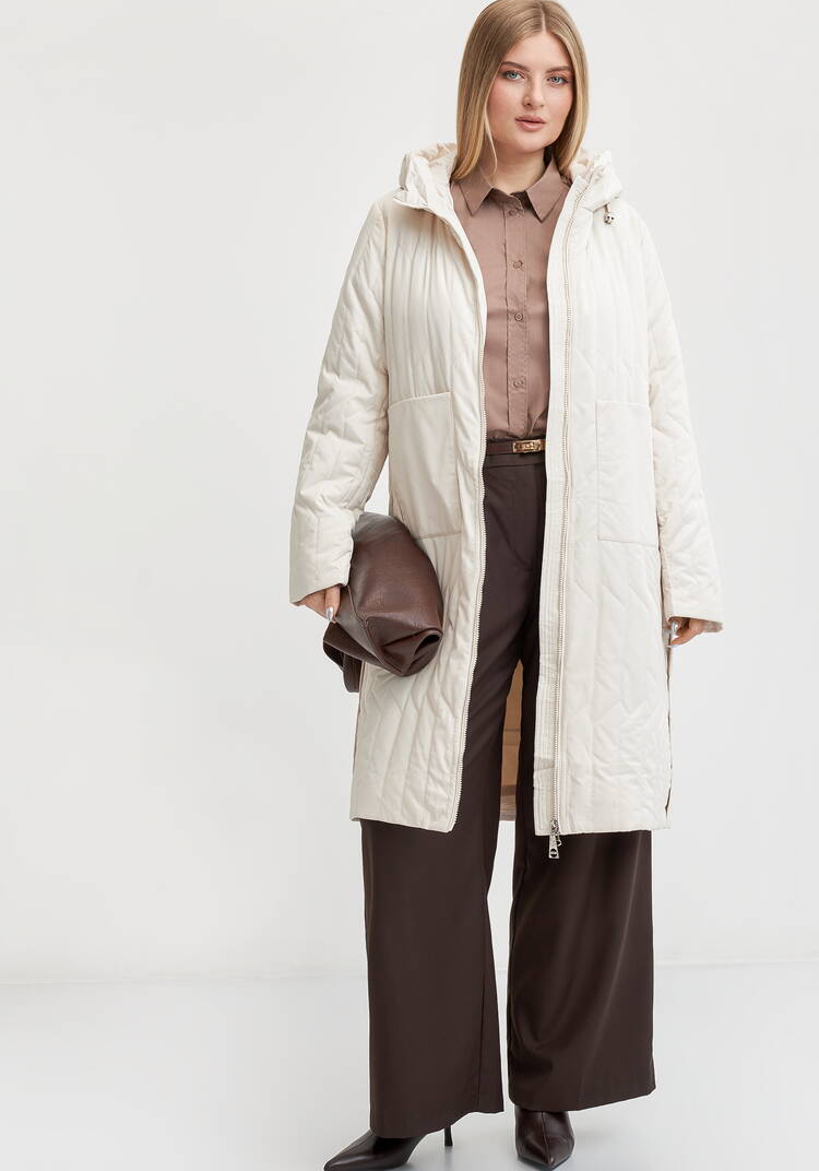 Пальто с фигурной стежкой Стефания шир.  750, рис. 9