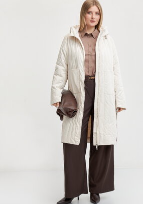 Пальто с фигурной стежкой Стефания