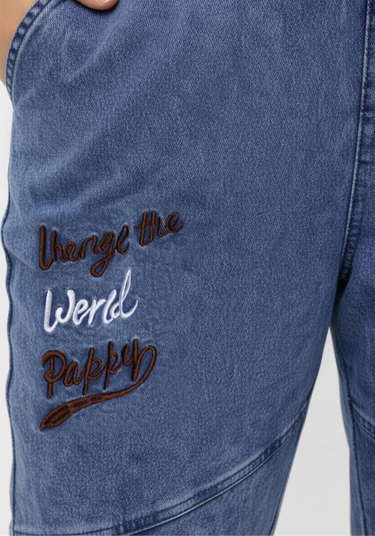 Джинсы с вышивкой на резинке шир.  750, рис. 12