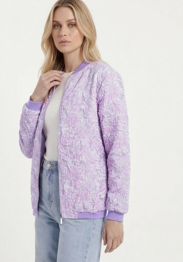 Бомбер из ткани с жаккардовым узором шир.  750, рис. 17