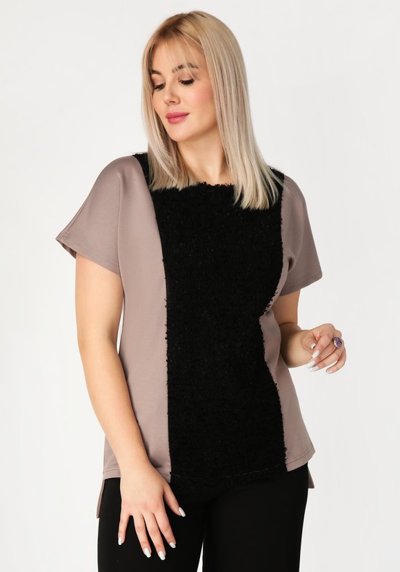 Туника с отделкой  по полочке Персефона шир.  580, рис. 5