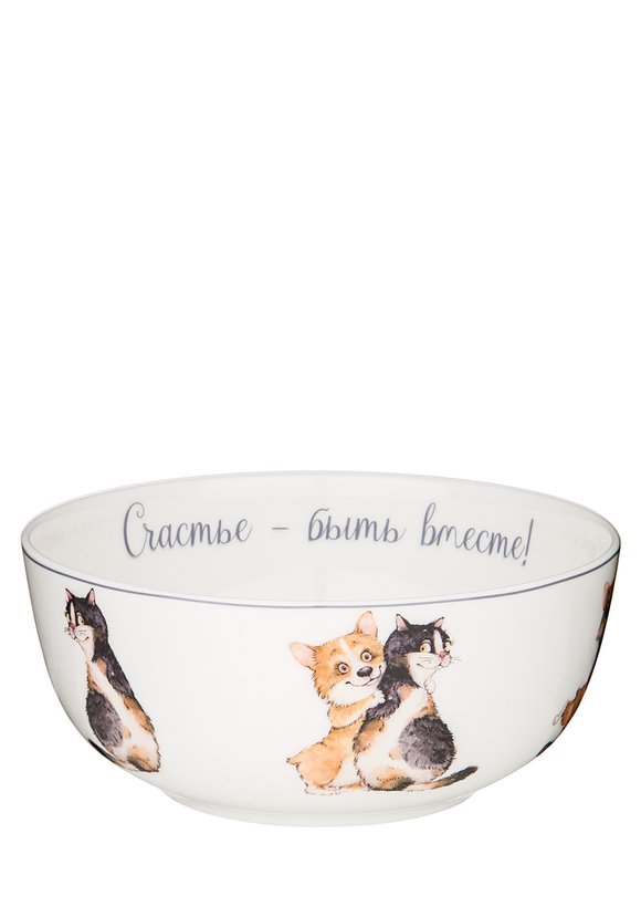 Салатник-тарелка Лучшие друзья шир.  580, рис. 1