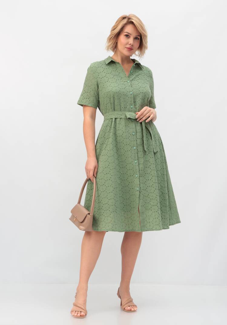 Платье из хлопка с поясом шир.  750, рис. 10