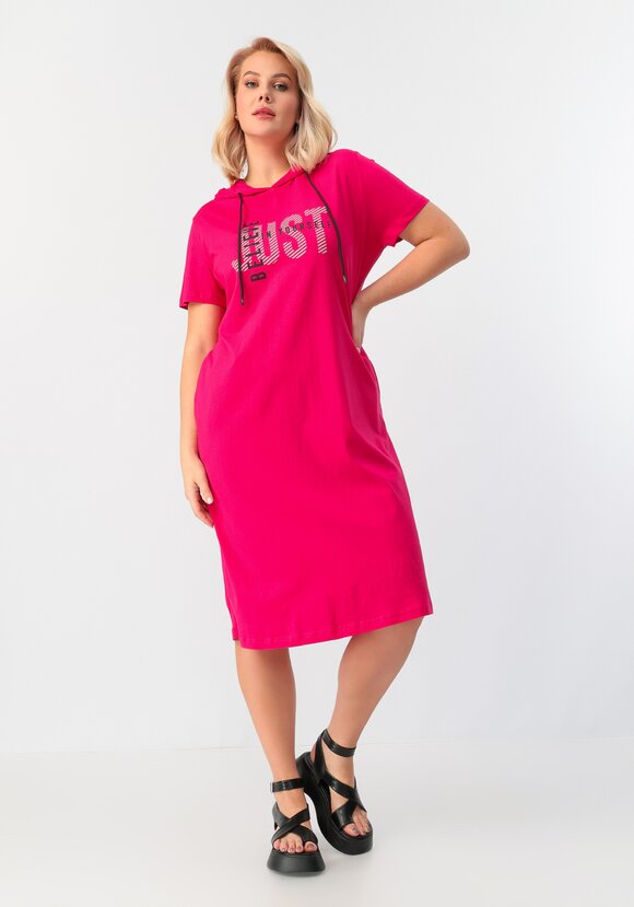 Платье с капюшоном свободного кроя шир.  580, рис. 1