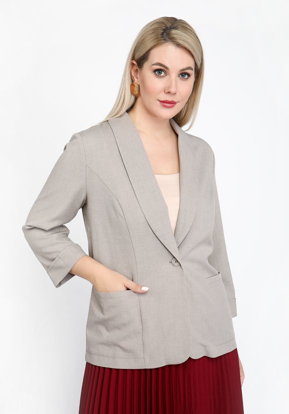 Жакет классический однобортный шир.  580, рис. 1