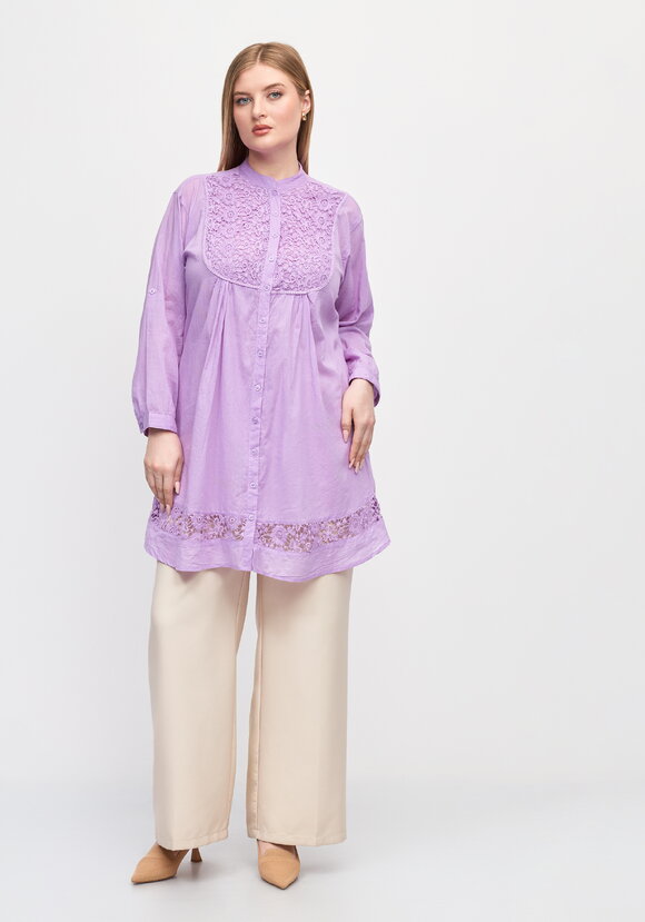 Блуза с кружевом Эстер шир.  580, рис. 8